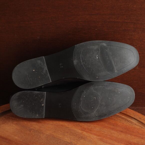 Jeffrey Campbell Loafer Womens SZ 9.5 BLK Velviteen Leather Slip On Horse Bit - Picture 8 of 13